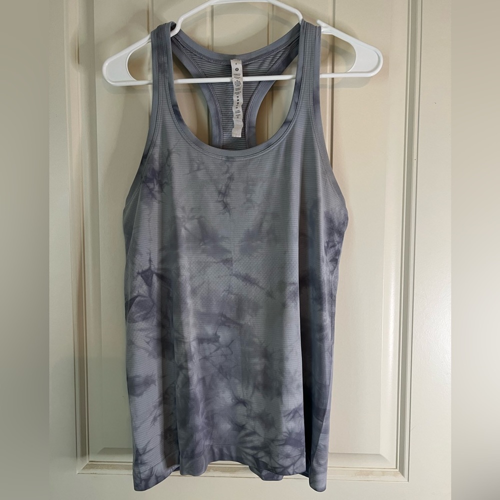Lululemon swiftly racer back size 8 grey dye